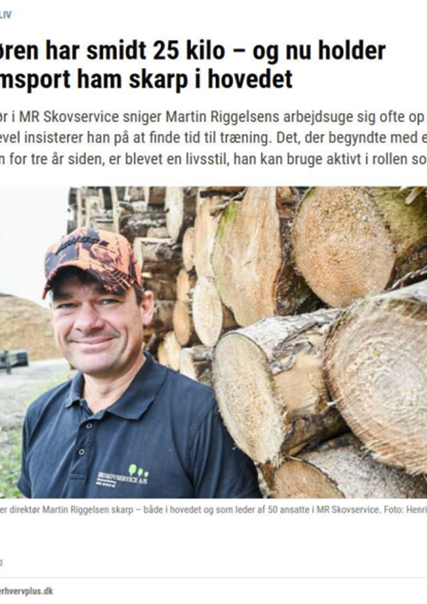 direktøren har smidt 25 kilo